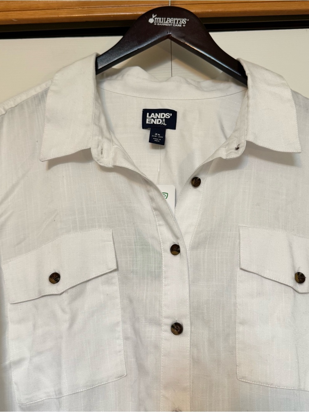 Lands’ End Twill TENCEL Fiber Popover Shirt NWT - Picture 3 of 10